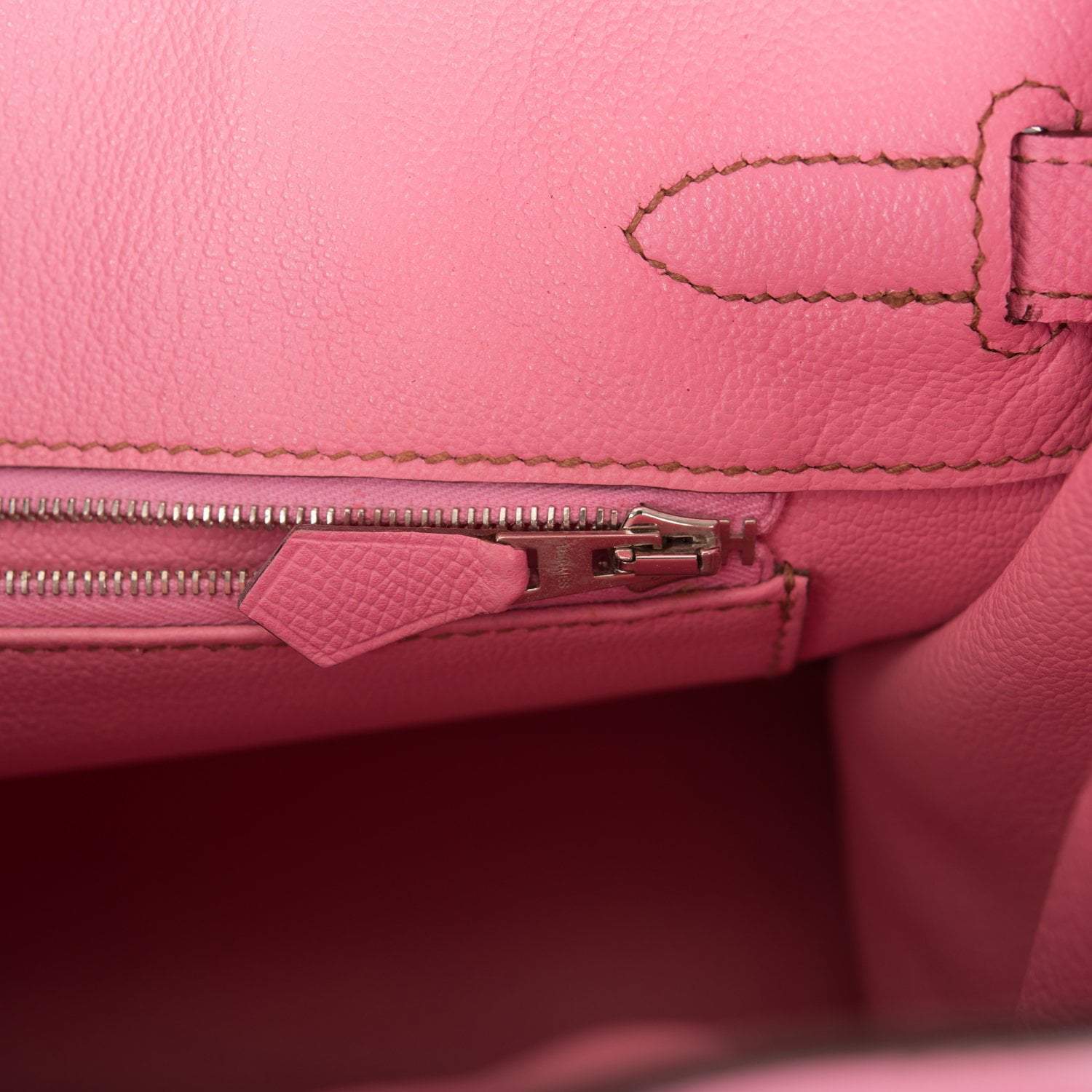 Pre-owned Hermes Birkin 30 Bubblegum 5P Epsom Palladium Hardware