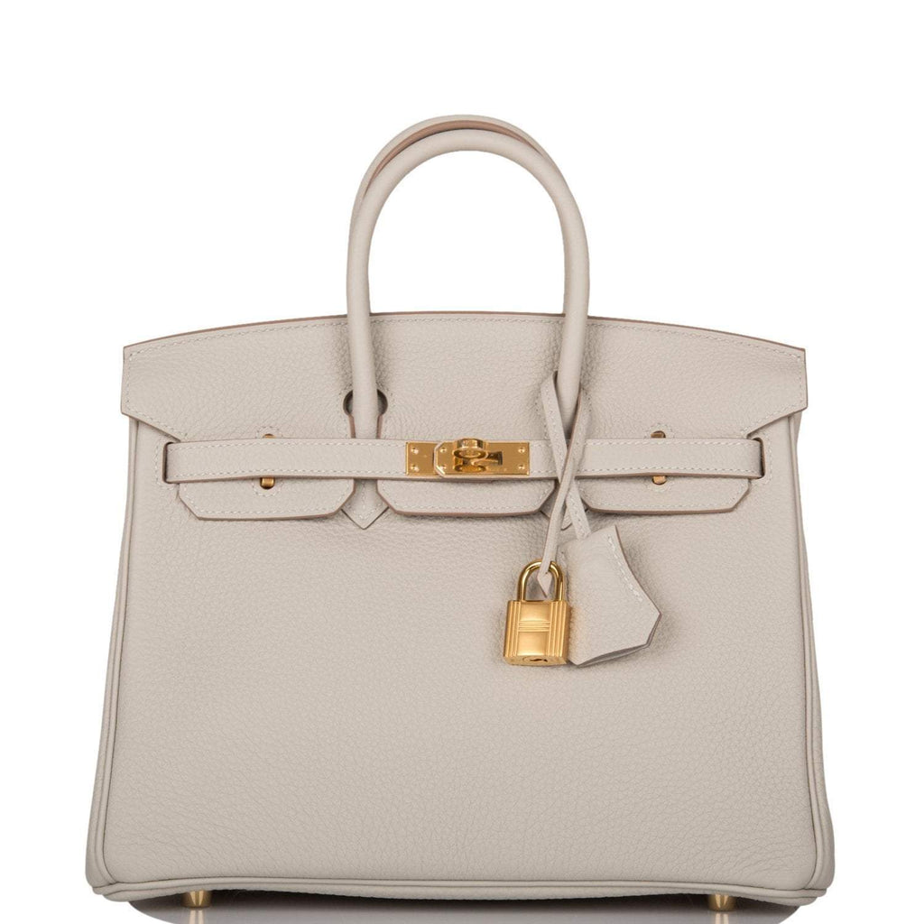 Hermes Birkin 25 Gris Perle Togo Gold Hardware