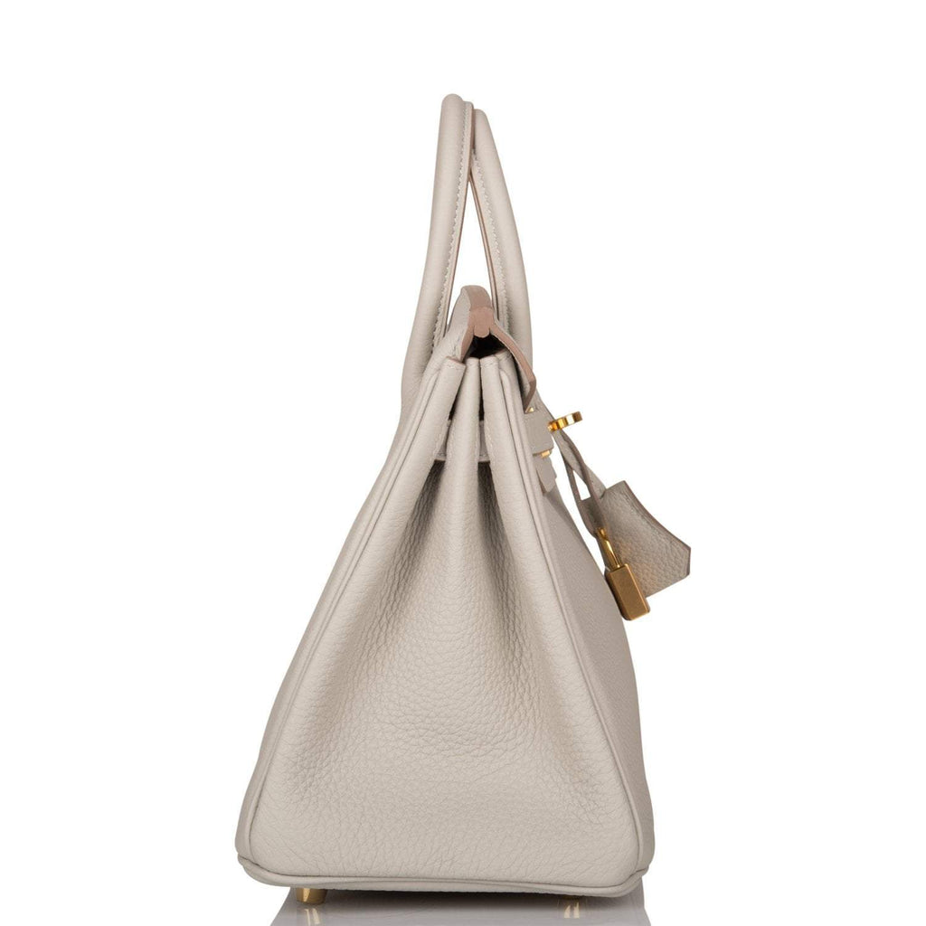 Hermes Birkin 25 Gris Perle Togo Gold Hardware
