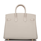 Hermes Birkin 25 Gris Perle Togo Gold Hardware