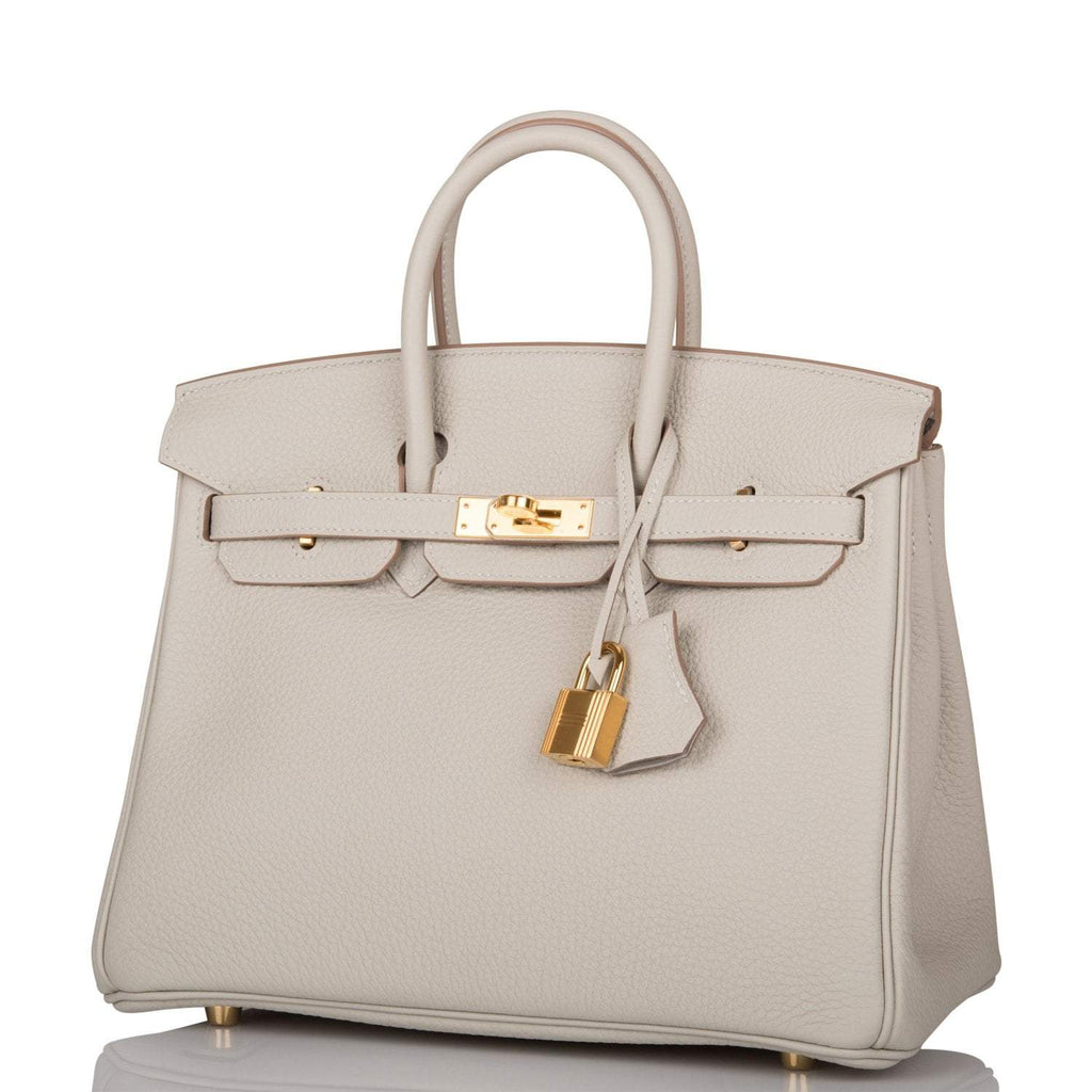 Hermes Birkin 25 Gris Perle Togo Gold Hardware