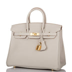Hermes Birkin 25 Gris Perle Togo Gold Hardware
