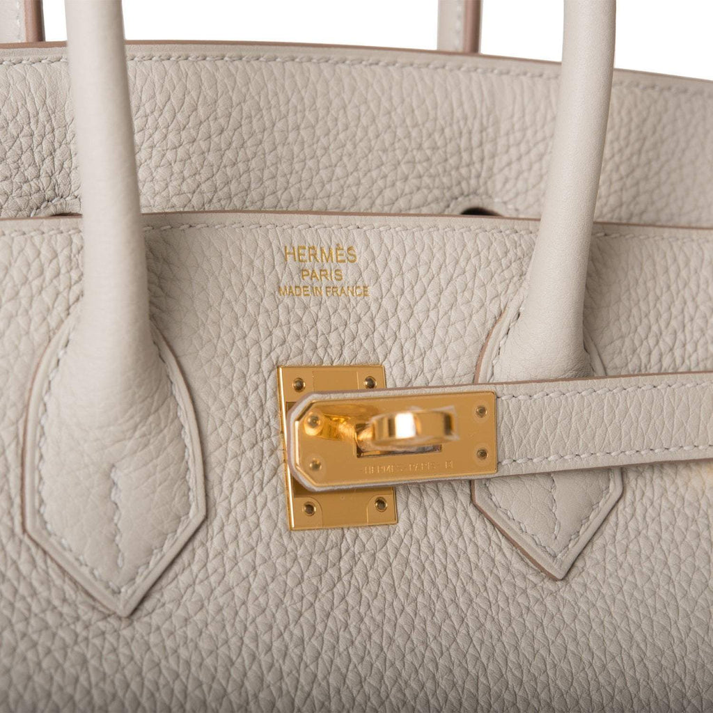 Hermes Birkin 25 Gris Perle Togo Gold Hardware