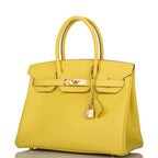 Hermes Lime Epsom Birkin 30cm Gold Hardware