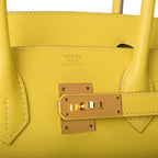 Hermes Lime Epsom Birkin 30cm Gold Hardware