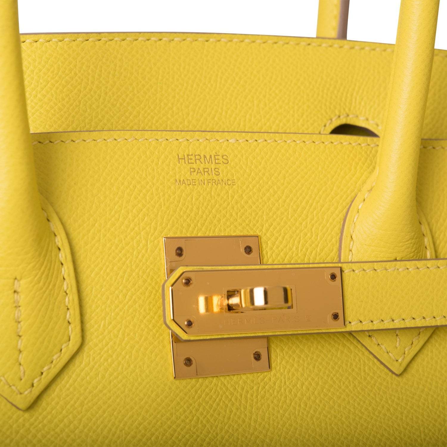 Hermes Lime Epsom Birkin 30cm Gold Hardware