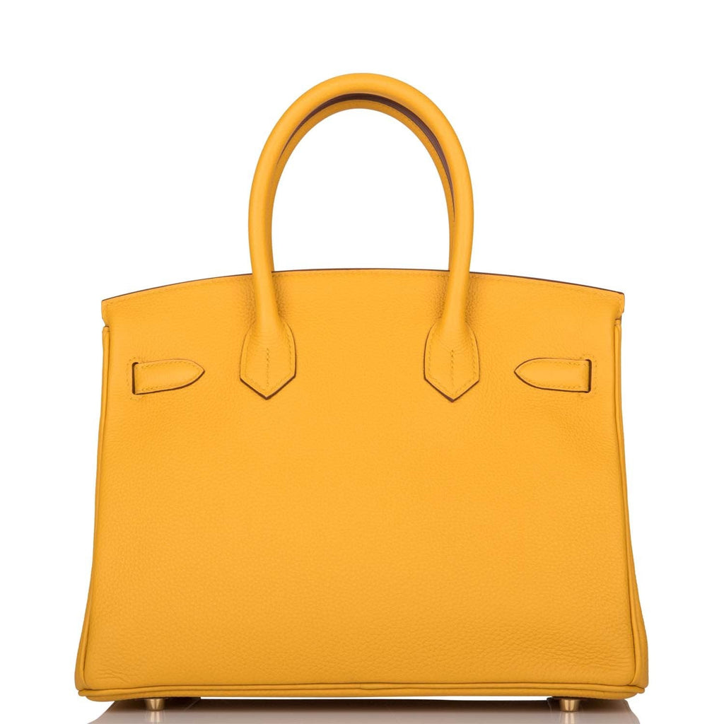Hermes Jaune Ambre Togo Birkin 30cm Gold Hardware