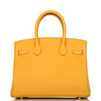Hermes Jaune Ambre Togo Birkin 30cm Gold Hardware