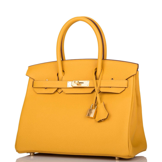 Hermes Jaune Ambre Togo Birkin 30cm Gold Hardware Main Image