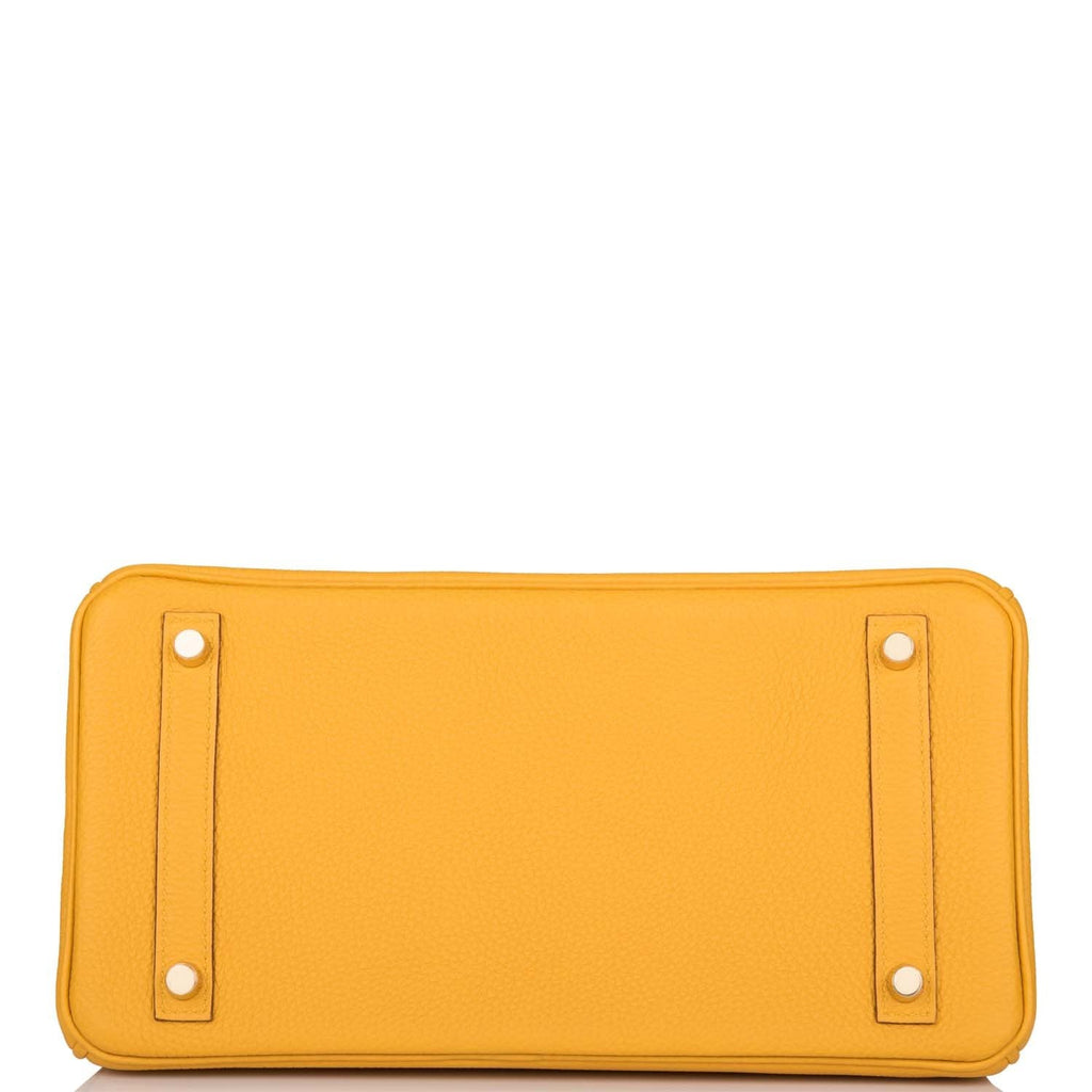 Hermes Jaune Ambre Togo Birkin 30cm Gold Hardware