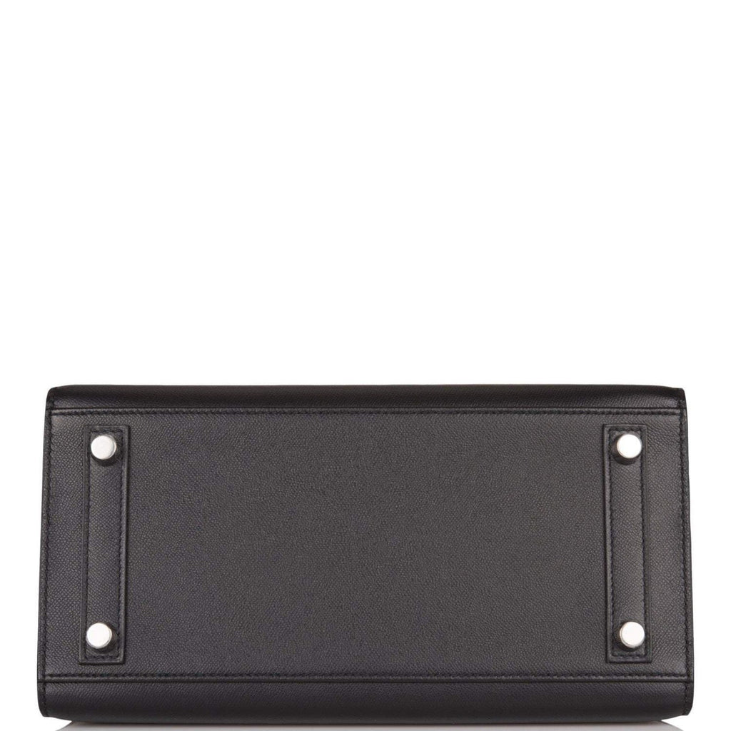 Hermes Birkin Sellier 25 Black Veau Madame Palladium Hardware