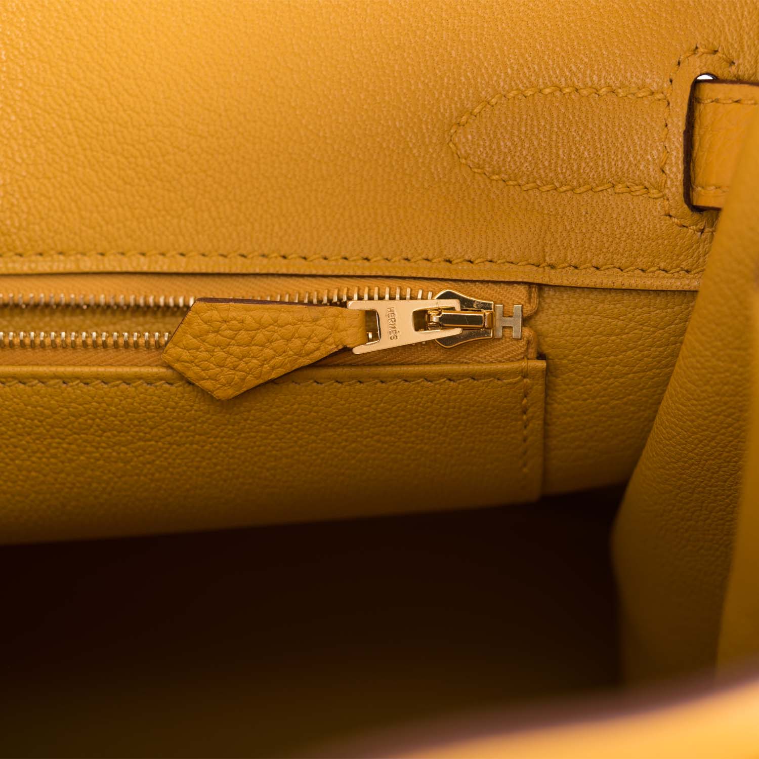 Hermes Jaune Ambre Togo Birkin 30cm Gold Hardware