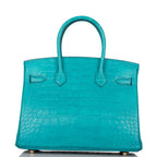Hermes Bleu Paon Matte Alligator Birkin 30cm Gold Hardware