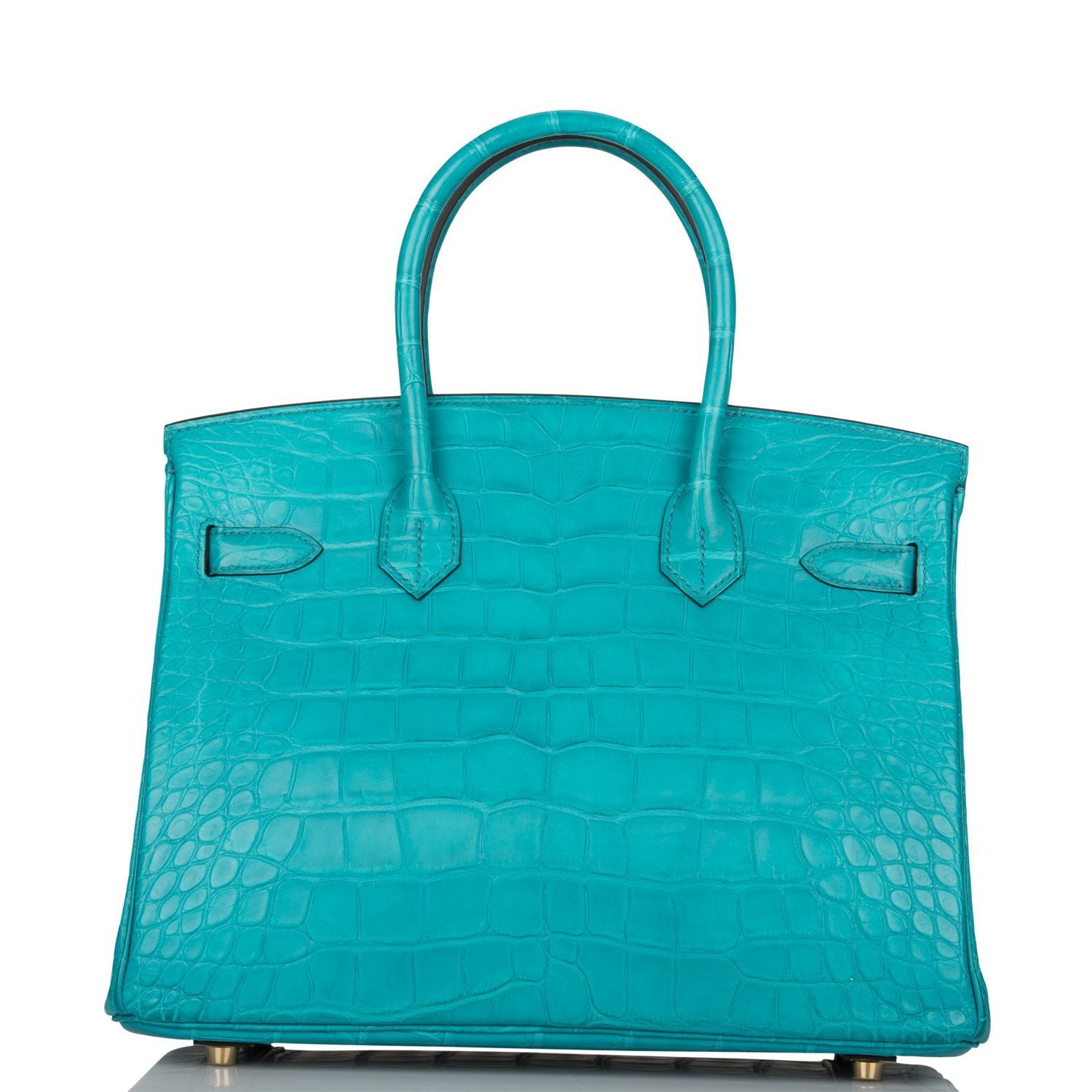 Hermes Bleu Paon Matte Alligator Birkin 30cm Gold Hardware
