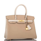 Hermes Birkin 30cm Bi-Color Trench and Craie Epsom Gold Hardware