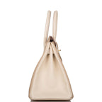 Hermes Birkin 30cm Bi-Color Trench and Craie Epsom Gold Hardware