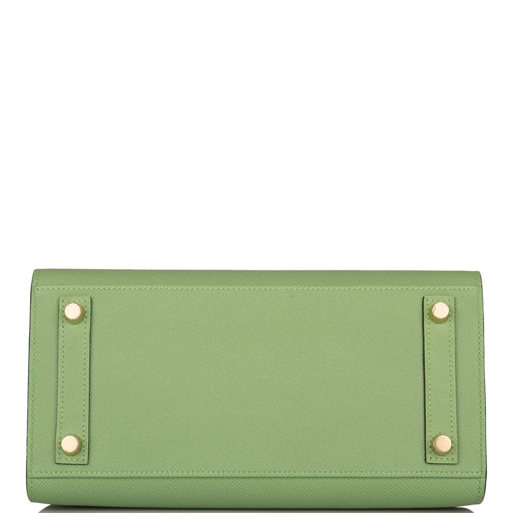 Hermes Birkin Sellier 25 Vert Criquet Epsom Gold Hardware
