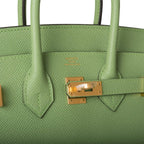 Hermes Birkin Sellier 25 Vert Criquet Epsom Gold Hardware