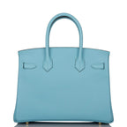Hermes Birkin 30 Bleu Atoll Epsom Gold Hardware