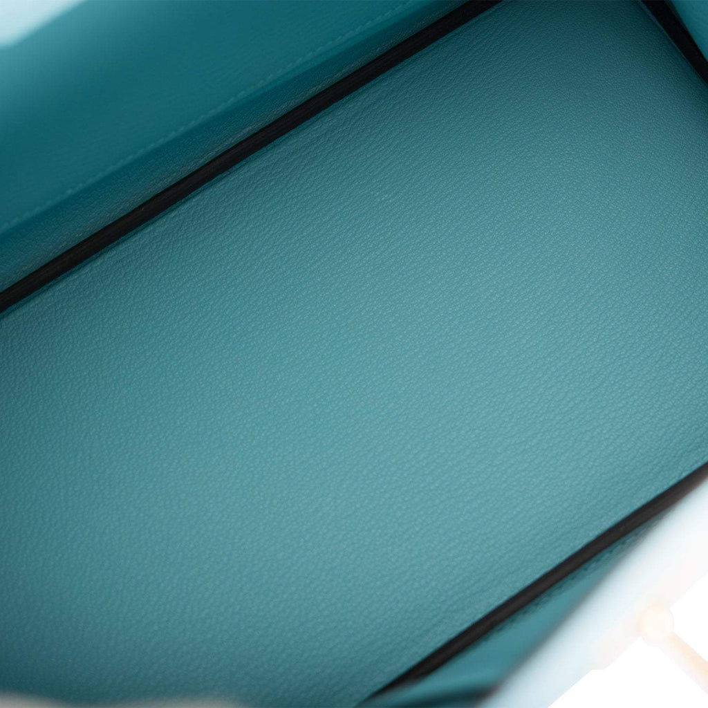 Hermes Birkin 30 Bleu Atoll Epsom Gold Hardware