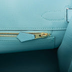 Hermes Birkin 30 Bleu Atoll Epsom Gold Hardware