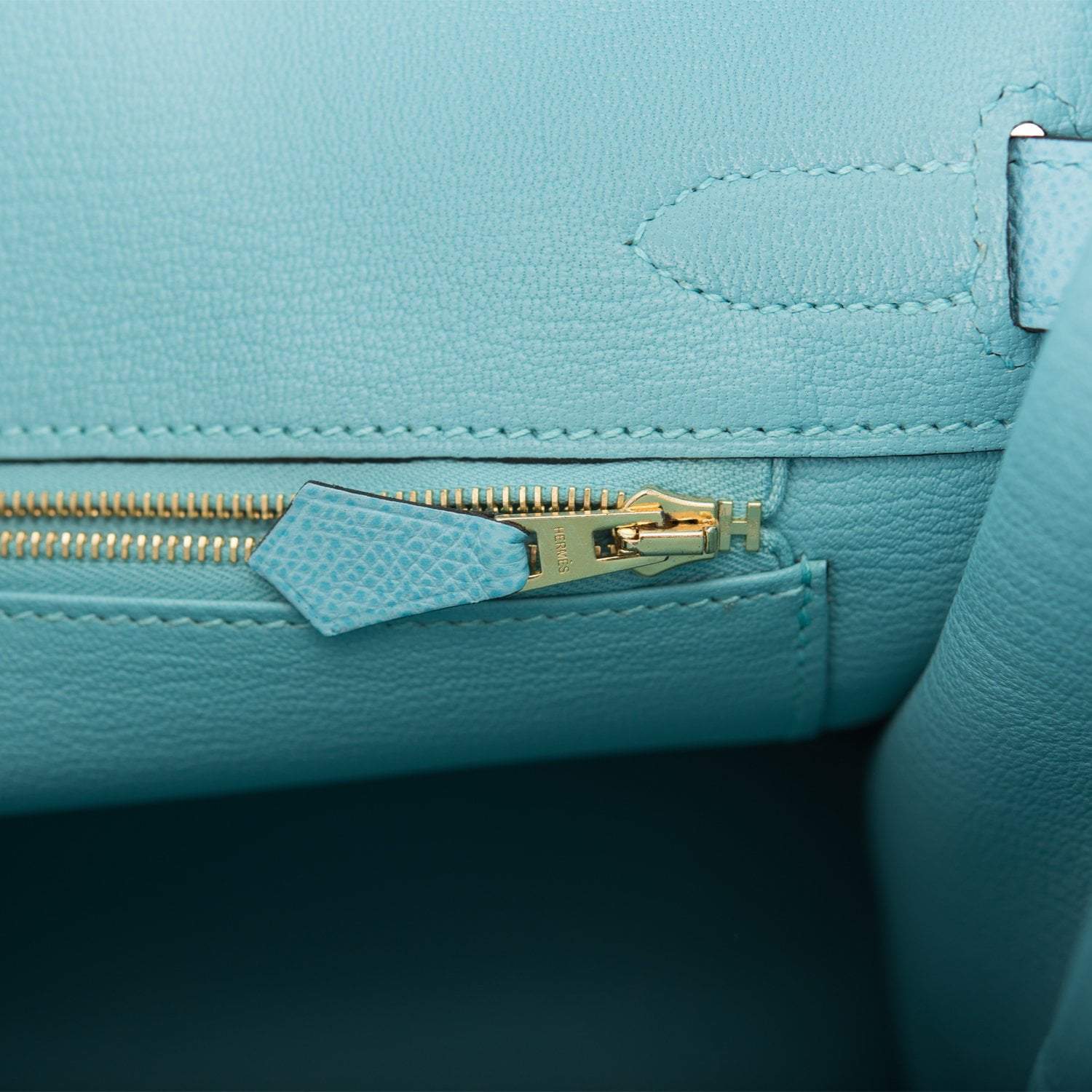Hermes Birkin 30 Bleu Atoll Epsom Gold Hardware