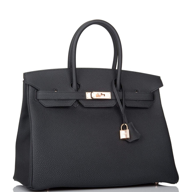 Hermes Birkin 35 Black Togo Rose Gold Hardware Main Image