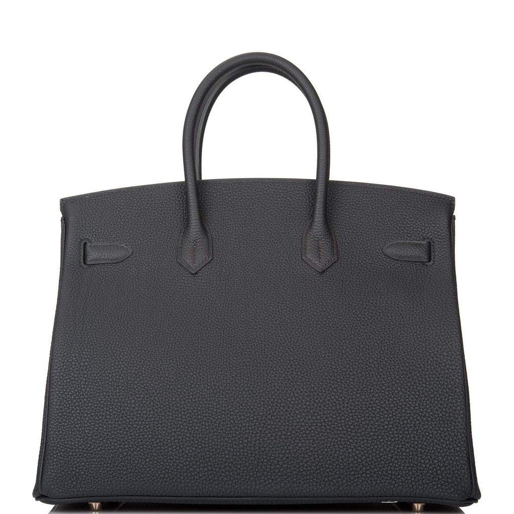 Hermes Birkin 35 Black Togo Rose Gold Hardware