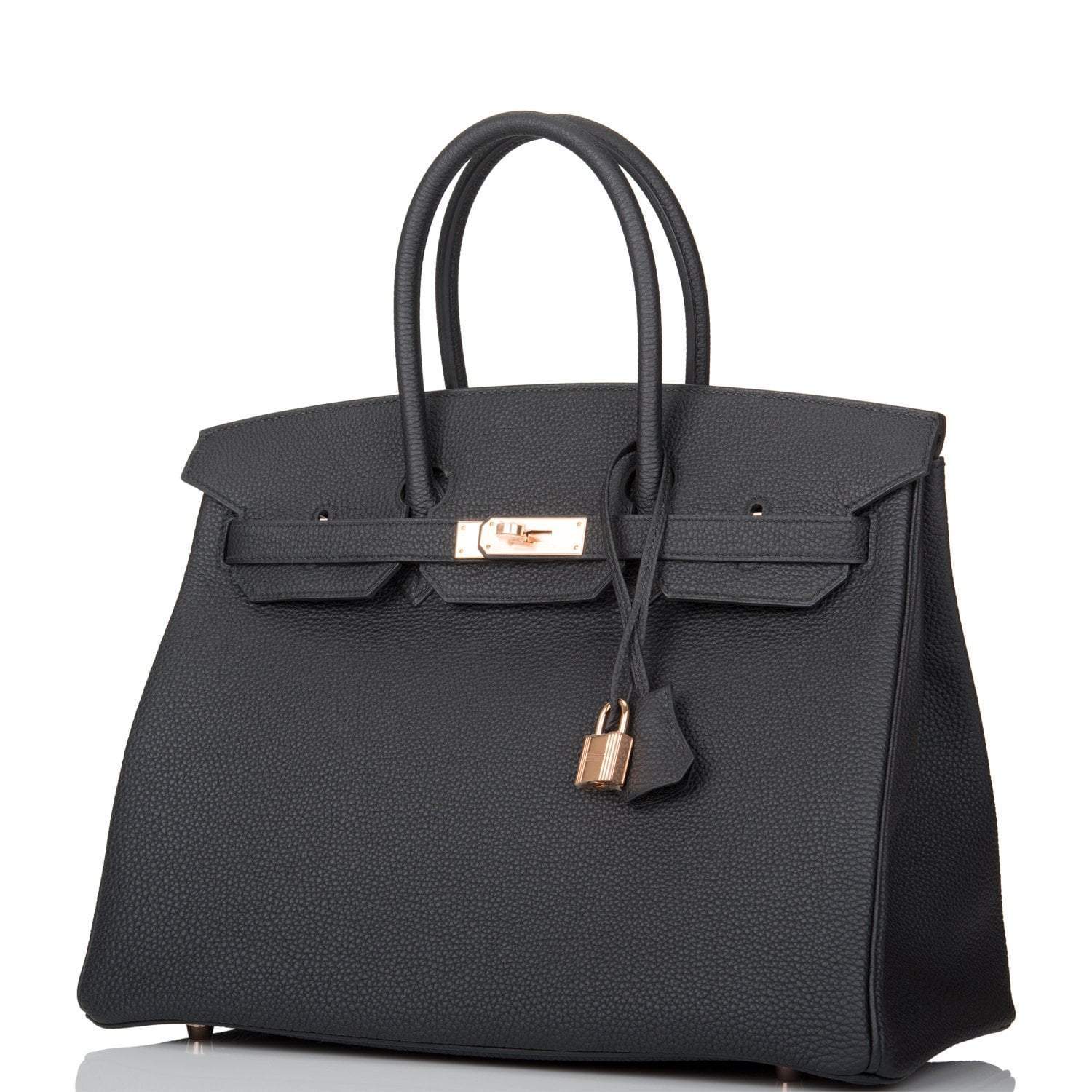 Hermes Birkin 35 Black Togo Rose Gold Hardware