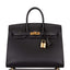 Hermes Black Veau Madame Sellier Birkin 25cm Gold Hardware
