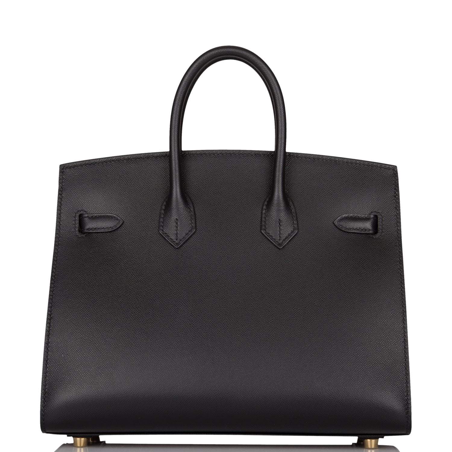 Hermes Black Veau Madame Sellier Birkin 25cm Gold Hardware
