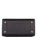 Hermes Black Veau Madame Sellier Birkin 25cm Gold Hardware