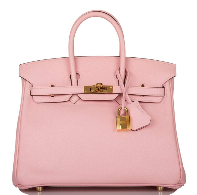 Hermes Birkin 25 Rose Sakura Swift Gold Hardware Hover Image