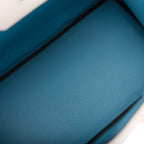 Hermes Birkin 30cm Bi-Color Craie and Bleu Atoll Togo  Rose Gold Hardware