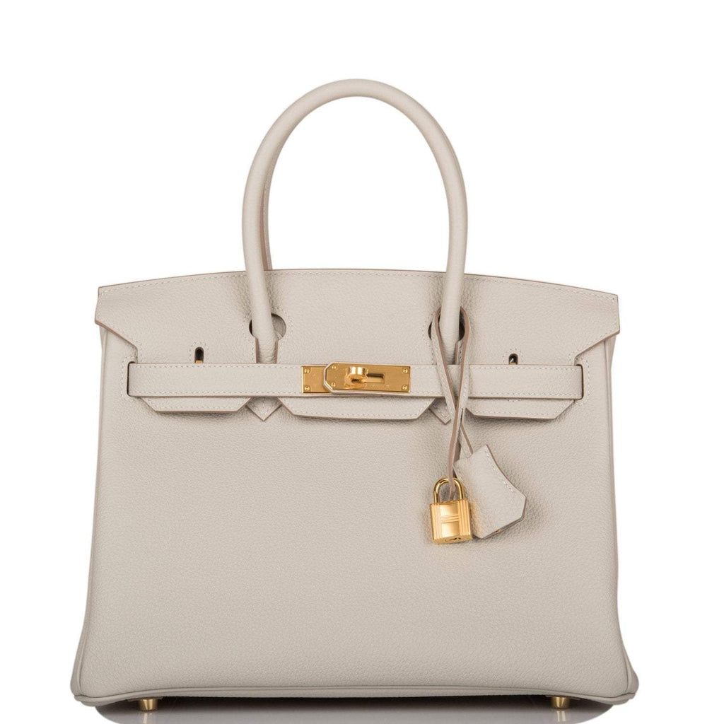 Hermes Gris Perle Togo Birkin 30cm Gold Hardware