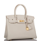 Hermes Gris Perle Togo Birkin 30cm Gold Hardware
