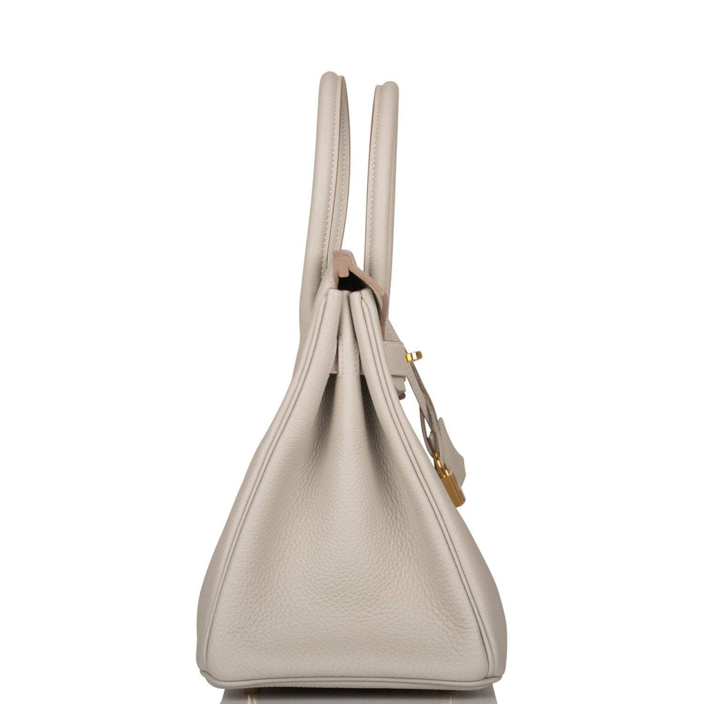 Hermes Gris Perle Togo Birkin 30cm Gold Hardware