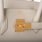 Hermes Gris Perle Togo Birkin 30cm Gold Hardware