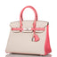 Hermes Birkin 30cm Bi-Color Craie and Rose Lipstick Clemence  Palladium Hardware
