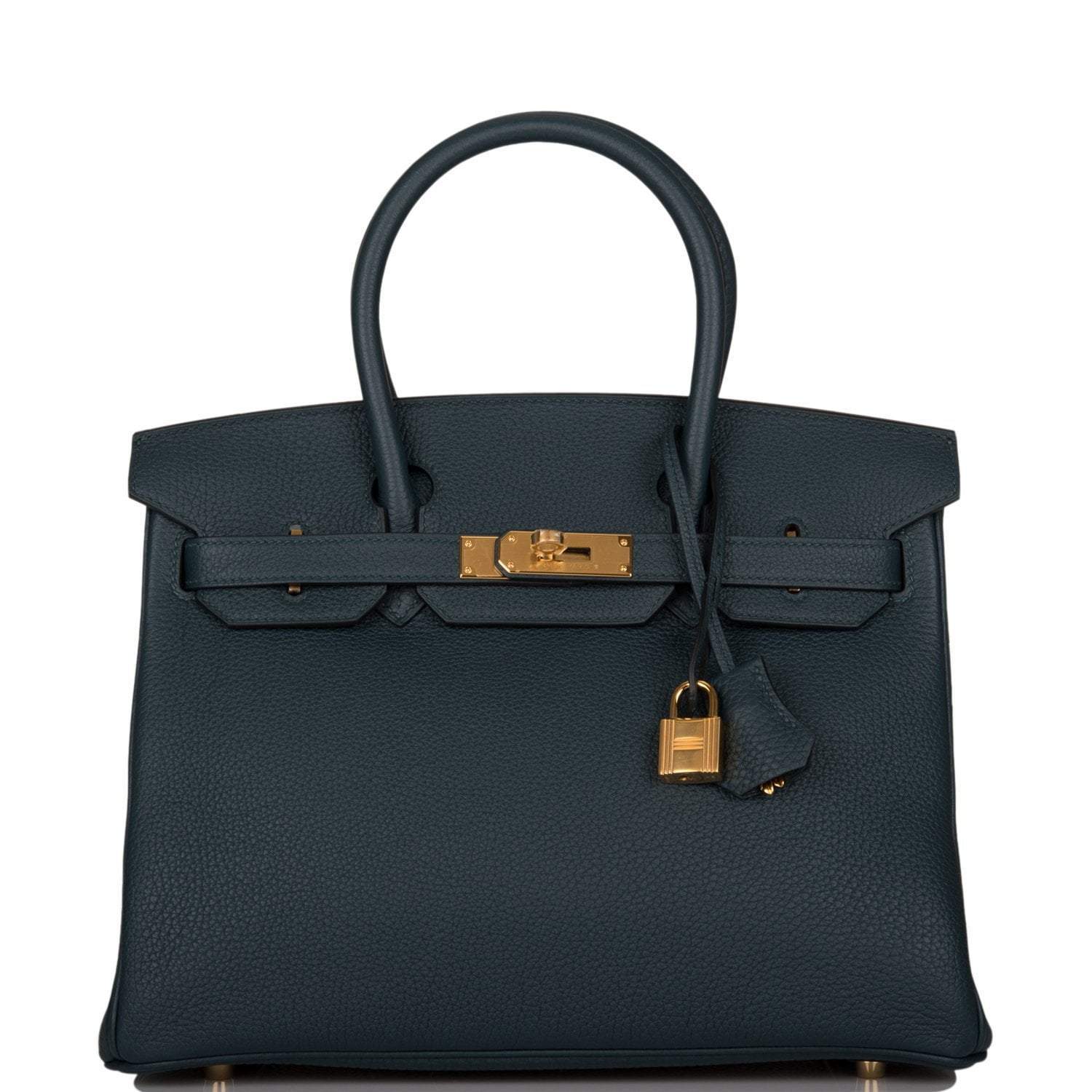 Hermes Birkin 30 Vert Cypress Clemence Gold Hardware