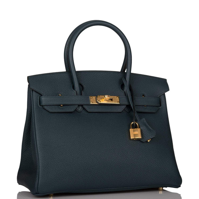 Hermes Birkin 30 Vert Cypress Clemence Gold Hardware Main Image
