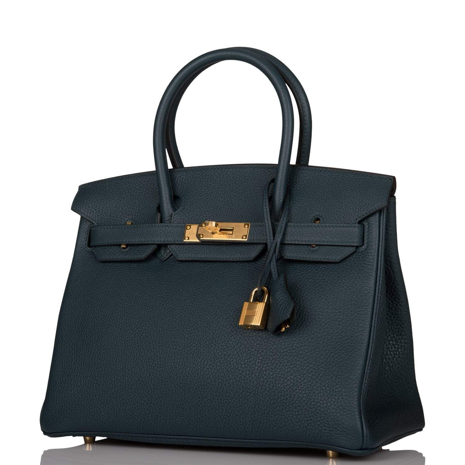 Hermes Birkin 30 Vert Cypress Clemence Gold Hardware