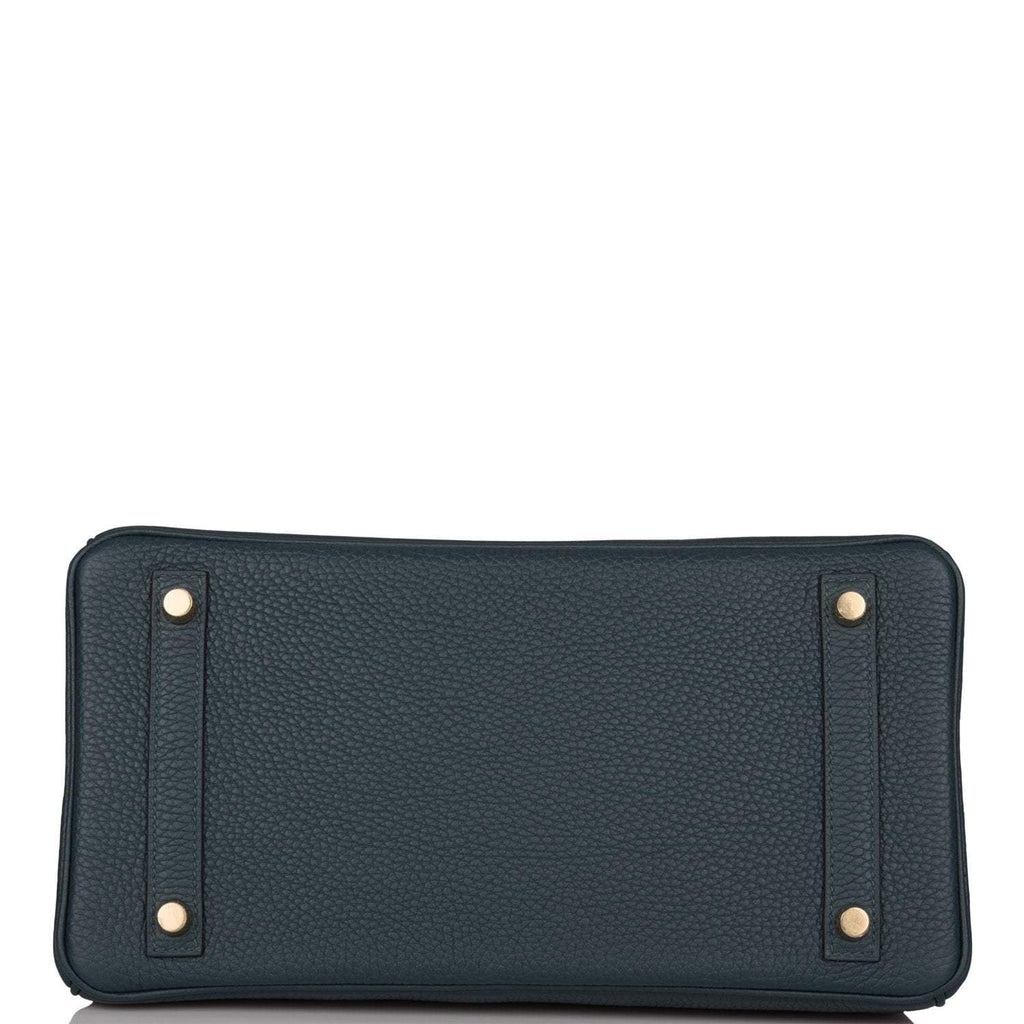 Hermes Birkin 30 Vert Cypress Clemence Gold Hardware