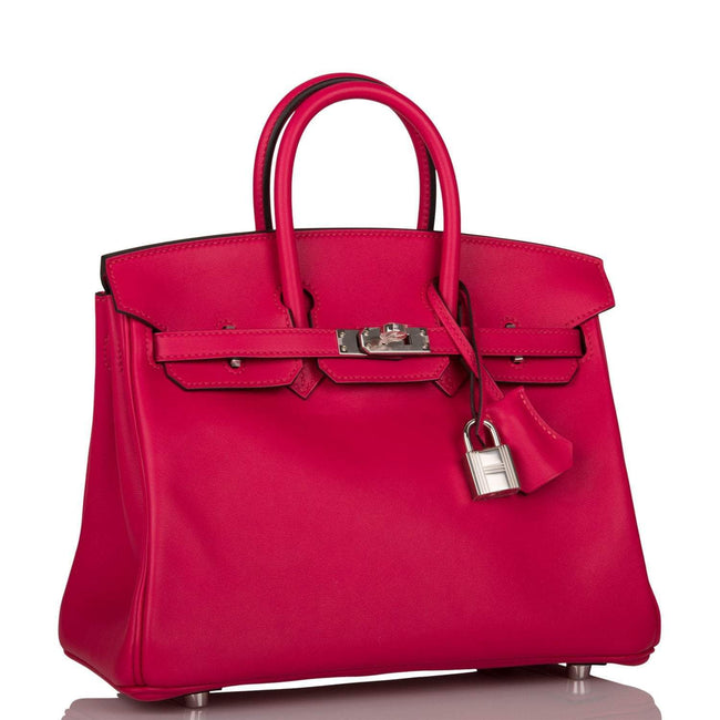 Hermes Birkin 25 Framboise Swift Palladium Hardware Hover Image
