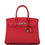 Hermes Rouge Casaque Verso Togo Birkin 30cm Palladium Hardware