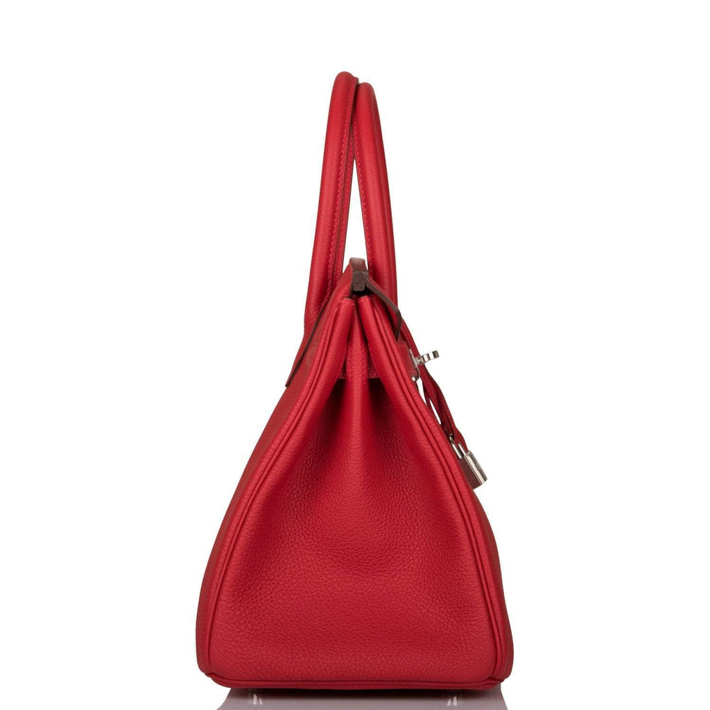 Hermes Rouge Casaque Verso Togo Birkin 30cm Palladium Hardware