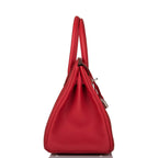 Hermes Rouge Casaque Verso Togo Birkin 30cm Palladium Hardware