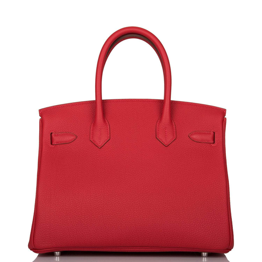 Hermes Rouge Casaque Verso Togo Birkin 30cm Palladium Hardware