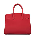 Hermes Rouge Casaque Verso Togo Birkin 30cm Palladium Hardware