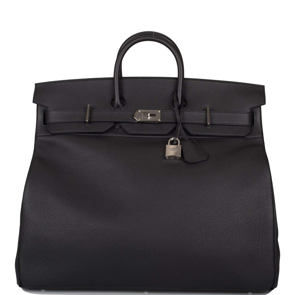 Hermes Black Togo HAC Birkin 50cm Palladium Hardware